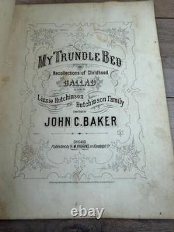 19th Century Bound Sheet Music Album 1870s Post Civil War Americana