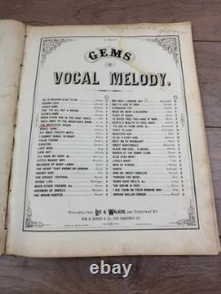 19th Century Bound Sheet Music Album 1870s Post Civil War Americana