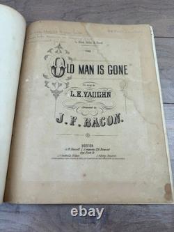19th Century Bound Sheet Music Album 1870s Post Civil War Americana