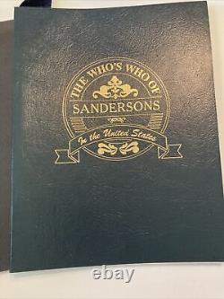 2 Sandersons Family Geneology Ancestry The Whos Who Since the Civil War Books