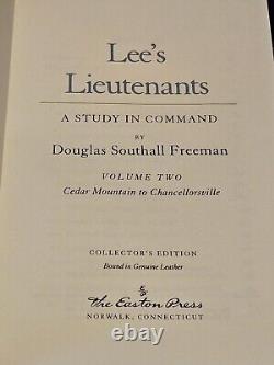 3 Vol Easton Press LEE'S LIEUTENANTS A Study in Command Douglas Southall Freeman