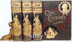 ANTIQUE DECORATIVE HISTORY SET Revolutionary Civil War Indian Slavery DEMOCRACY