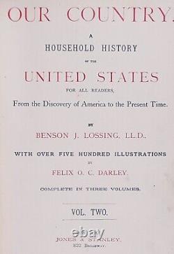 ANTIQUE DECORATIVE HISTORY SET Revolutionary Civil War Indian Slavery DEMOCRACY