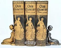 ANTIQUE DECORATIVE HISTORY SET Revolutionary Civil War Indian Slavery DEMOCRACY