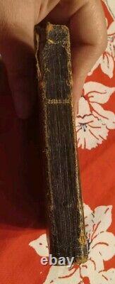 ATQ Pocket Bible NT 1850 Leather Bound Pre Civil War Cowboy Days RARE Wild West