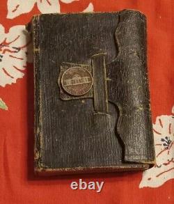 ATQ Pocket Bible NT 1850 Leather Bound Pre Civil War Cowboy Days RARE Wild West