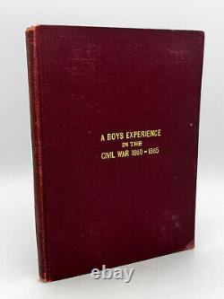 A Boy's Experience in the Civil War 1860-1865 Thomas Hughes 1904 1st Edition