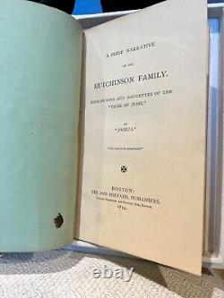 A Brief Narrative of the Hutchinson Family by Joshua 1874 Civil War Collectable