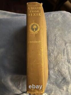 A Diary From Dixie Mary Boykin Chesnut First Edition