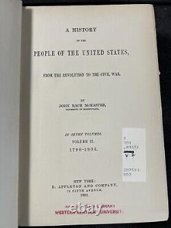 A History Of The People Of The U. S, from the Revolution to Civil War 6/7 Vols