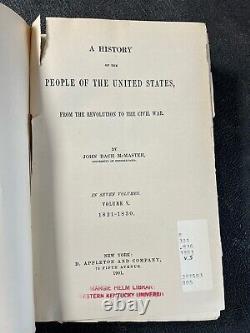 A History Of The People Of The U. S, from the Revolution to Civil War 6/7 Vols