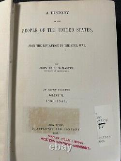 A History Of The People Of The U. S, from the Revolution to Civil War 6/7 Vols