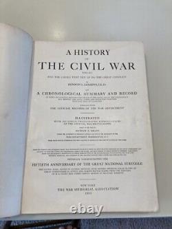 A History of the Civil War by Benson Lossing- PUB by the War Memorial Assoc 1912