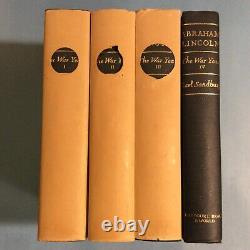 Abraham Lincoln The War Years. Carl Sandburg. 4 Vol. Set. 3/dust Jacket. 1939