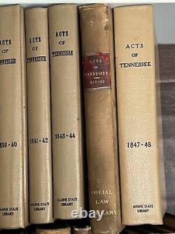 Acts of Tennessee 1819-1877 Laws Passed Set Volumes Civil War General Assembly