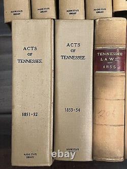 Acts of Tennessee 1819-1877 Laws Passed Set Volumes Civil War General Assembly