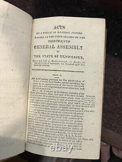 Acts of Tennessee 1819-1877 Laws Passed Set Volumes Civil War General Assembly