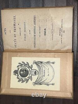 Acts of Tennessee 1819-1877 Laws Passed Set Volumes Civil War General Assembly