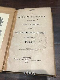 Acts of Tennessee 1819-1877 Laws Passed Set Volumes Civil War General Assembly