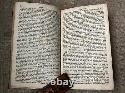 Antique 1842 Pre Civil War American HOLY BIBLE Nice Cloth Binding NY Luce
