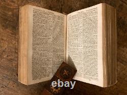 Antique 1842 Pre Civil War American Polyglot BIBLE Illustrated Springfield MA