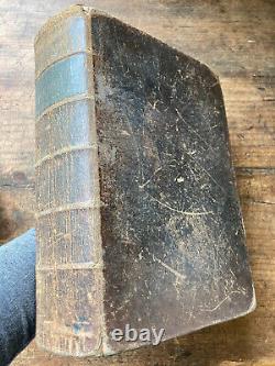 Antique 1848 Pre Civil War America Family HOLY BIBLE LARGE Leather Binding Wills