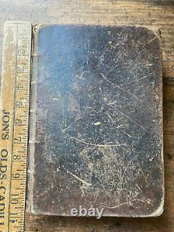 Antique 1848 Pre Civil War America Family HOLY BIBLE LARGE Leather Binding Wills