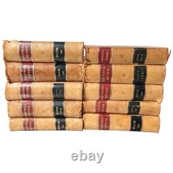 Antique 1850s 1860s California Reports Leather Books Law Legal Civil War Era 10