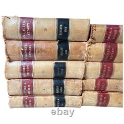 Antique 1850s 1860s California Reports Leather Books Law Legal Civil War Era 10