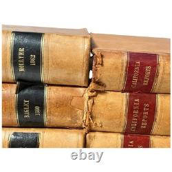 Antique 1850s 1860s California Reports Leather Books Law Legal Civil War Era 10