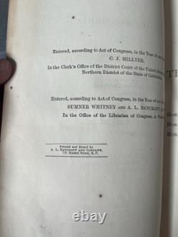 Antique 1850s 1860s California Reports Leather Books Law Legal Civil War Era 10