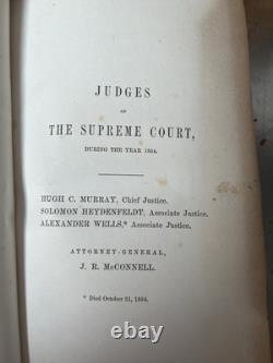 Antique 1850s 1860s California Reports Leather Books Law Legal Civil War Era 10