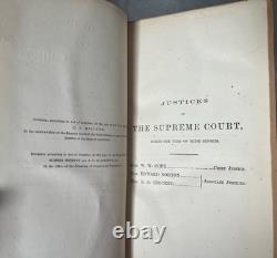 Antique 1850s 1860s California Reports Leather Books Law Legal Civil War Era 10