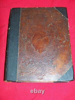 Antique 1857 Civil War Holy Bible Old American Society Large Original Congress