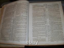 Antique 1857 Civil War Holy Bible Old American Society Large Original Congress