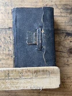 Antique 1858 pre civil war HOLY BIBLE Wallet Binding Julius Trouslot