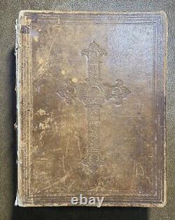 Antique 1862 Holy Bible Hard Cover Civil War Era New York