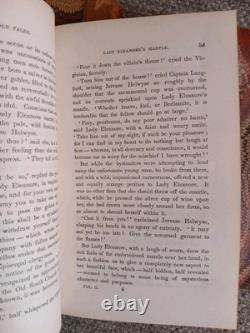 Antique 1864 Civil War Era Leather Set Of 3 Nathaniel Hawthorne Novels Gilt Edge