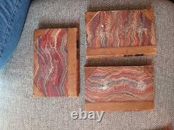 Antique 1864 Civil War Era Leather Set Of 3 Nathaniel Hawthorne Novels Gilt Edge