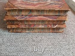 Antique 1864 Civil War Era Leather Set Of 3 Nathaniel Hawthorne Novels Gilt Edge