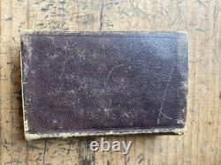 Antique 1864 Civil war era HOLY BIBLE Wallet Binding Hunters ancestry