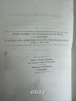 Antique 1868 CIVIL War Book Women's Work In The CIVIL War By L. P. Brockett