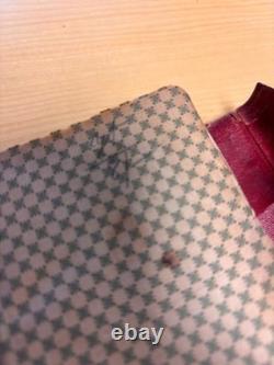 Antique 1868 civil war era HOLY BIBLE Red Leather Wallet Binding