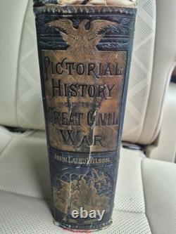 Antique 1881 Pictorial History of the Great Civil War John Laird Wilson