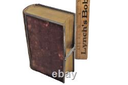 Antique Bible velvet covers silver clasp 5x3.25 pre civil war 1852 original
