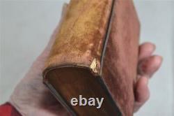 Antique Bible velvet covers silver clasp 5x3.25 pre civil war 1852 original