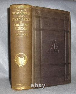 Antique Civil War Book US President Abraham Lincoln Life & State Papers 1865