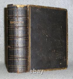 Antique Decorative Leather Bible Old & New Testament US Civil War Era ABS 1862