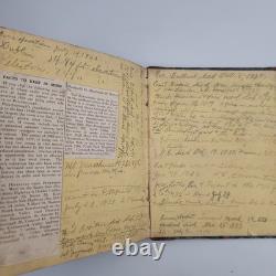 Antique Diary Scrapbook Peterborough NH Monadnock Region Obituaries Civil War