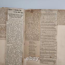 Antique Diary Scrapbook Peterborough NH Monadnock Region Obituaries Civil War